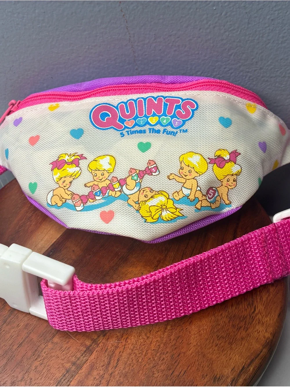Quints “5 Times The Fun” Kids Fanny Pack Belt Bag NWT 80s 90s